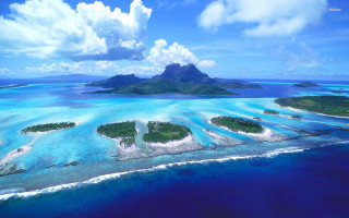 Island small islands ocean cloudy - many free wallpaper