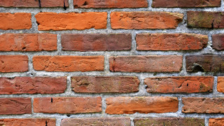 Brick wall clock painting outdoors - constructivism free wallpaper