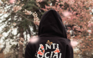 Black hoodie flower butterfly grunge - aesthetic free wallpaper
