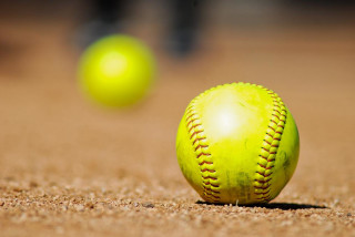 Yellow baseball field green ball - free sports wallpaper