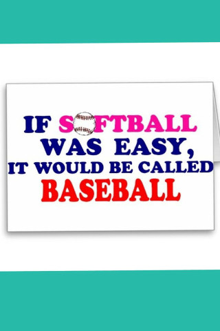 If softball was easy baseball - free sports wallpaper