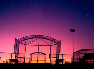Purple sky pink stars white - sky free wallpaper