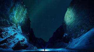 Mountain valley night starry sky - filip hodas free wallpaper
