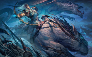 Man dragon rider woman horse - clint cearley free wallpaper