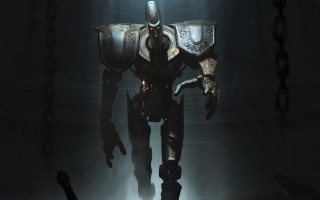 Robot dark room light head - craig mullins free wallpaper