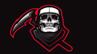 Skull helmet knife redlight masked - a red light in the background free wallpaper