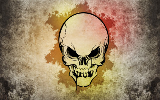 Skull redspot yellowspot gothic vector - spot free wallpaper