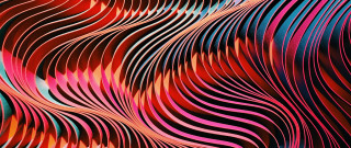 Colorful abstract wavy lines curves 4 - vibrant color line free wallpaper