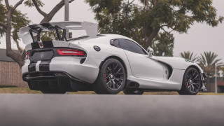 White sports car open roof - the side of the road free wallpaper