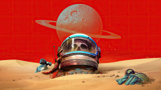 Spaceman sand planet red sky - affinity photo free wallpaper
