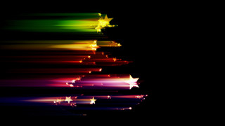 Colorful star reflection water magical - the dark background free wallpaper