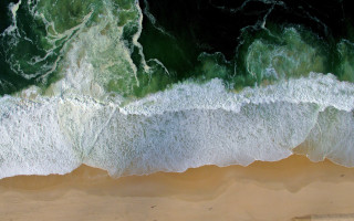 Beach waves surfboard ocean nature - wave free wallpaper