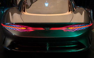 Futuristic car colorful tail light - a hologram free wallpaper for desktop