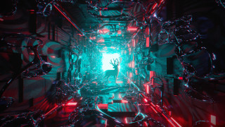 Deer chains lights green holography - the end free wallpaper