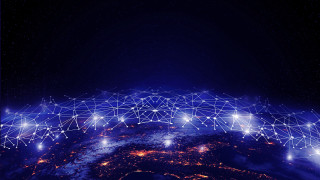 Night earth stars lines city - mesh wire free wallpaper