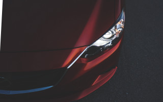 Red car headlight hood aurora - a black floor free wallpaper for desktop