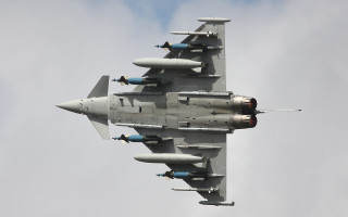 Fighter jet clouds precisionism puzzle - plasma free wallpaper