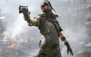 Woman gun city street smoke - a gun in a city street free wallpaper