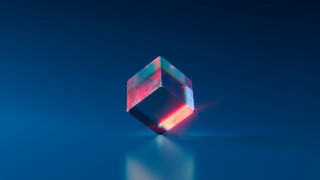 Colorful holography 3d girl longhair - center free wallpaper