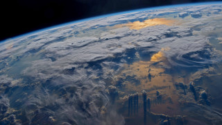 Earth space clouds sunset ocean - a view of the earth free wallpaper