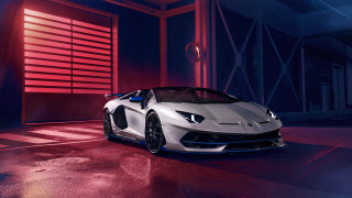 White sports car garage red 4 - red light free wallpaper