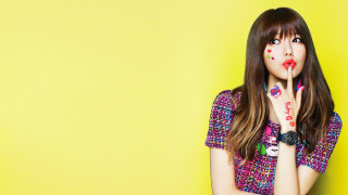 Woman hands face painted nails - byeon sangbyeok free wallpaper
