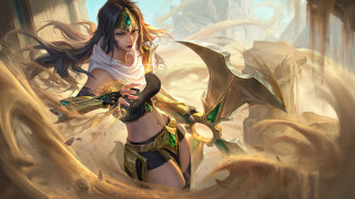 Fantasy woman dragon body wings - a fantasy setting free wallpaper
