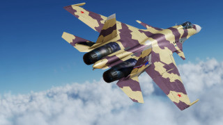 Fighter jet clouds red star 3 - the side of the jet free wallpaper