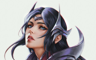 Woman armor sword horns blue - a sword and a helmet free wallpaper