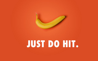 Banana just do hit white - white lettering free wallpaper