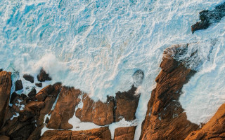 Ocean rocks water birdseye nature - rock and water free wallpaper