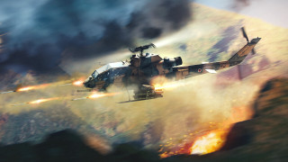 Helicopter fire explosion clouds matte - a helicopter free wallpaper
