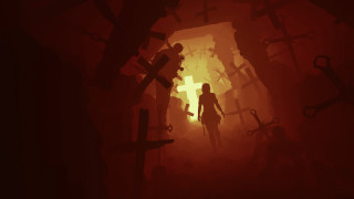 Dark tunnel gothic weapon silhouette - the end free wallpaper