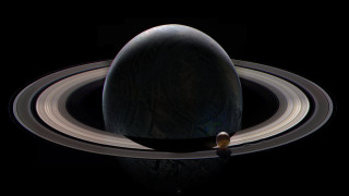 Saturn rings moon small planet - a. hardy free wallpaper