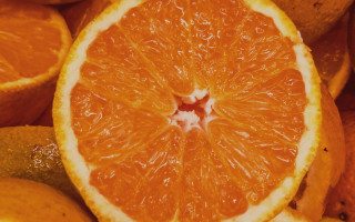 Orange slice tabletop foreground background - whole free wallpaper
