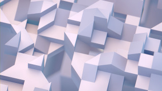 Large white cubes blue white - octane renderer free wallpaper