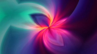 Colorful abstract flower geometric triadic - a blue center free wallpaper