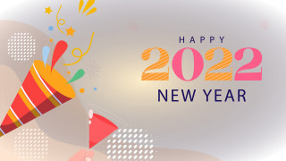 Happy new year megaphone streamers - a happy new year free wallpaper