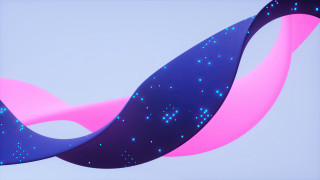 Blue pink abstract stars circles - low free wallpaper