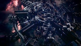 Futuristic city tall buildings clouds - futuristic free wallpaper
