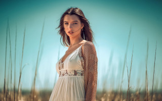 Aramenta dianthe vail white dress 2 - impressionist free wallpaper for desktop