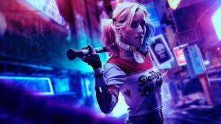 Futuristic woman neon city cyberpunk 4 - neon free wallpaper