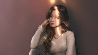 Woman sitting hand head light - rossdraw global illumination free wallpaper