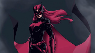 Woman red cape black suit - a red cape free wallpaper
