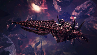 Dinosaur skeleton space man woman - warhammer free wallpaper