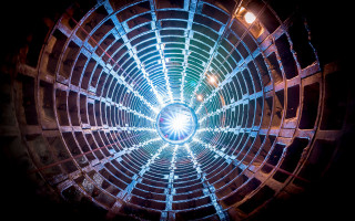 Light tunnel constructivism anamorphic sculpture - constructivism free wallpaper