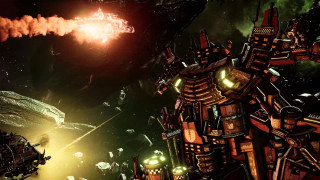 Giant robot firework background video - a video game scene free wallpaper