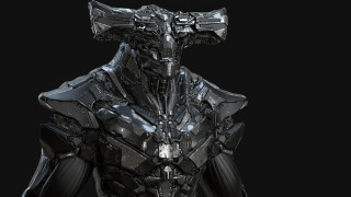 Afrofuturism robot armor greyscale helmet - a robot free wallpaper