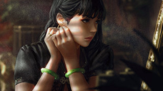 Woman green bracelet black shirt - artgerm free wallpaper for desktop