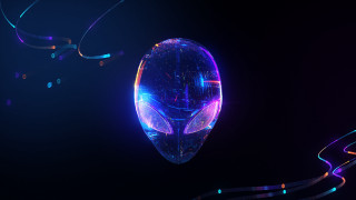 Futuristic holographic planetary lightstream starry - beeple free wallpaper